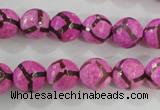 CAG5348 15.5 inches 10mm faceted round tibetan agate beads wholesale