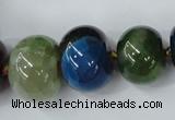 CAG5428 8*12mm – 20*30mm rondelle dragon veins agate beads