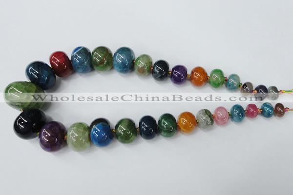 CAG5428 8*12mm – 20*30mm rondelle dragon veins agate beads