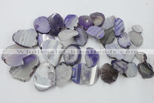 CAG5472 15.5 inches 16*22mm - 40*45mm freeform agate gemstone beads