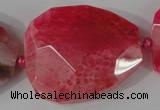 CAG5488 15.5 inches 30*35mm – 35*40mm faceted freeform agate beads