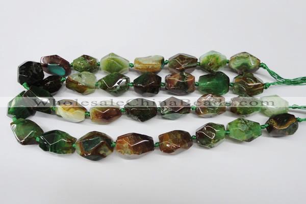 CAG5505 15.5 inches 15*20mm – 20*25mm faceted nuggets agate beads