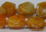 CAG5509 15.5 inches 16*17*22mm faceted nuggets agate beads