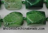 CAG5512 15.5 inches 16*17*22mm faceted nuggets agate beads