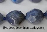 CAG5516 15.5 inches 18*22mm faceted nuggets agate gemstone beads