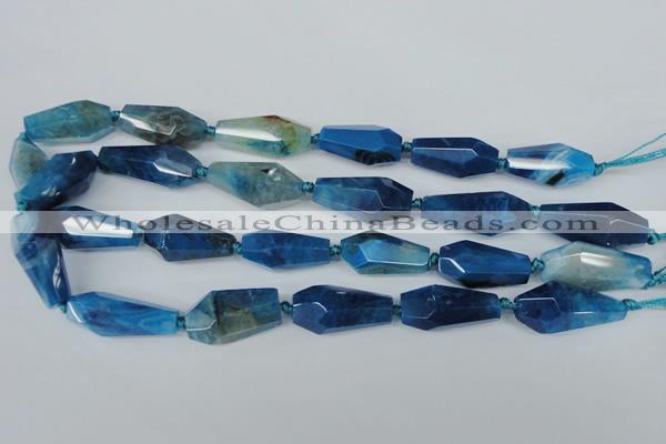 CAG5571 15 inches 15*20mm - 15*32mm faceted nuggets agate beads