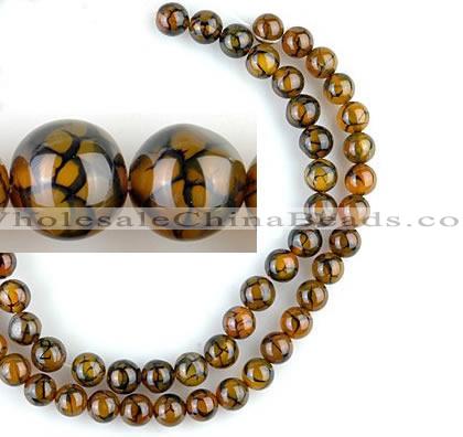 CAG56 5pcs 12mm&13mm round dragon veins agate beads wholesale