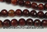 CAG5699 15 inches 8mm faceted round fire crackle agate beads