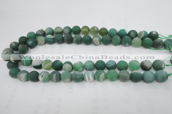 CAG5932 15 inches 20mm round matte druzy agate beads wholesale