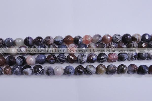 CAG5962 15.5 inches 10mm faceted round botswana agate beads wholesale