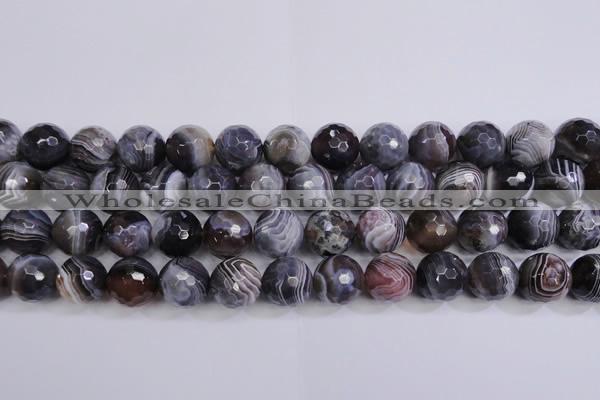 CAG5964 15.5 inches 14mm faceted round botswana agate beads wholesale