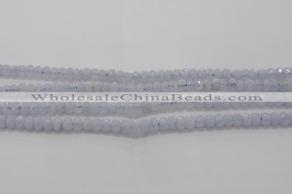 CAG5992 15.5 inches 3*5mm faceted rondelle blue lace agate beads