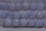 CAG5996 15.5 inches 6mm faceted round blue lace agate beads