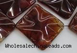 CAG6070 15.5 inches 20mm wavy diamond dragon veins agate beads