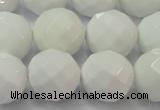 CAG6104 15.5 inches 12mm faceted round white agate gemstone beads