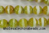 CAG6354 15 inches 8mm faceted round tibetan agate gemstone beads