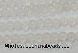 CAG6500 15.5 inches 4mm round Brazilian white agate beads