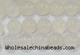 CAG6502 15.5 inches 8mm round Brazilian white agate beads