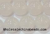 CAG6506 15.5 inches 16mm round Brazilian white agate beads