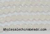 CAG6510 15.5 inches 4mm faceted round Brazilian white agate beads