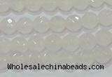 CAG6511 15.5 inches 6mm faceted round Brazilian white agate beads