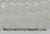 CAG6512 15.5 inches 8mm faceted round Brazilian white agate beads