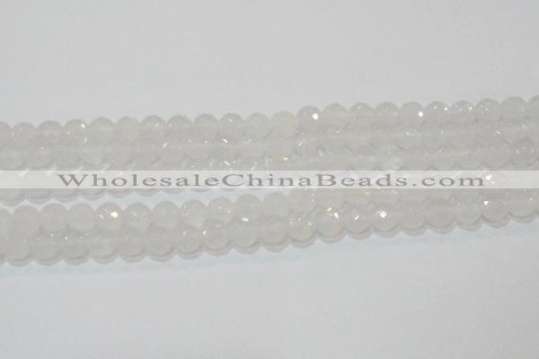 CAG6513 15.5 inches 10mm faceted round Brazilian white agate beads