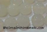 CAG6516 15.5 inches 16mm faceted round Brazilian white agate beads