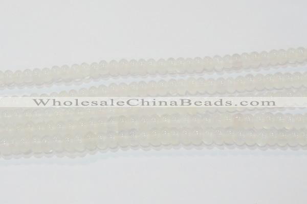 CAG6521 15.5 inches 5*8mm rondelle Brazilian white agate beads