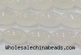 CAG6525 15.5 inches 8*12mm rice Brazilian white agate beads