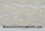 CAG6526 15.5 inches 10*14mm rice Brazilian white agate beads