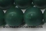 CAG6575 15.5 inches 20mm round matte green agate beads wholesale