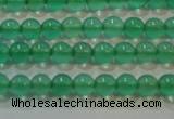 CAG6600 15.5 inches 2mm round green agate gemstone beads