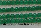 CAG6601 15.5 inches 2mm round green agate gemstone beads