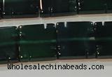 CAG6638 15.5 inches 14*14mm square green agate gemstone beads