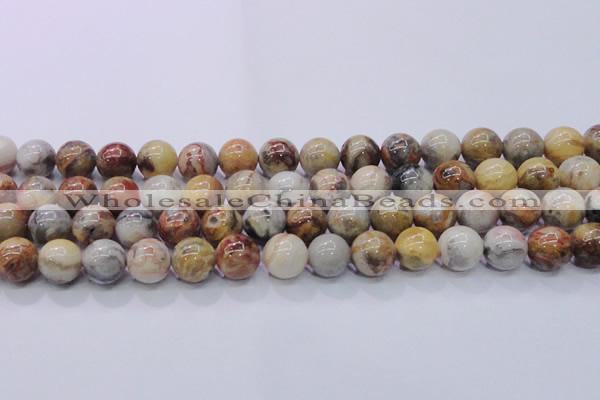 CAG6674 15.5 inches 12mm round natural crazy lace agate beads