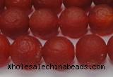 CAG6700 15 inches 8mm round red pilates agate beads