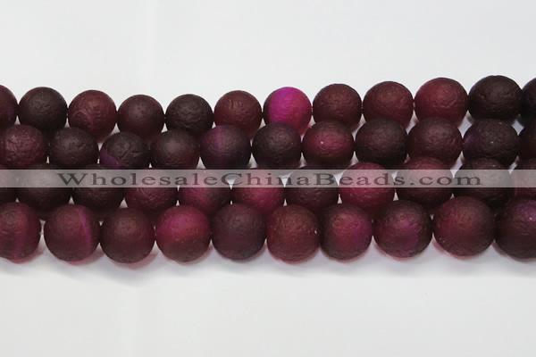 CAG6715 15 inches 18mm round plum pilates agate beads