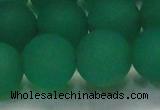 CAG6733 15 inches 14mm round green pilates agate beads