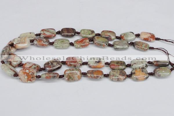 CAG7030 15.5 inches 13*18mm rectangle ocean agate gemstone beads