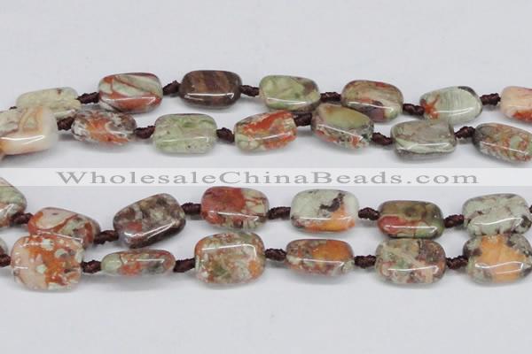 CAG7032 15.5 inches 18*25mm rectangle ocean agate gemstone beads