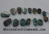 CAG7069 Top drilled 20*30mm - 30*45mm freeform ocean agate beads