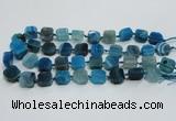 CAG7074 15.5 inches 25*35mm - 35*50mm faceted freeform ocean agate beads