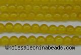 CAG7100 15.5 inches 4mm round yellow agate gemstone beads