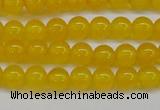 CAG7101 15.5 inches 6mm round yellow agate gemstone beads