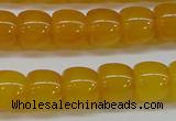 CAG7115 15.5 inches 10*12mm apple-shaped yellow agate gemstone beads