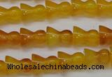 CAG7118 15.5 inches 9*11mm vase-shaped yellow agate gemstone beads