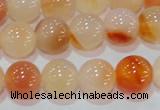 CAG7133 15.5 inches 10mm round red agate gemstone beads