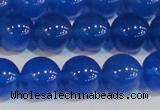 CAG7161 15.5 inches 10mm round blue agate gemstone beads