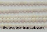 CAG7181 15.5 inches 3mm round white agate gemstone beads